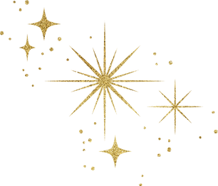 Gold foil modern celestial star elements